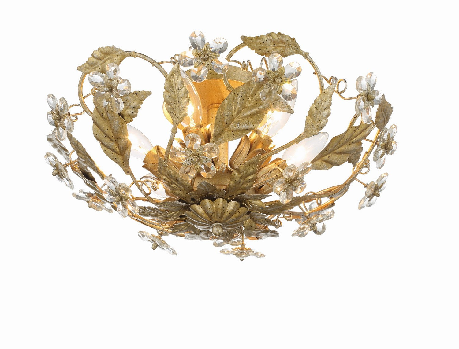 Crystorama - 5316-GL - Six Light Semi Flush Mount - Paris Market - Gold Leaf