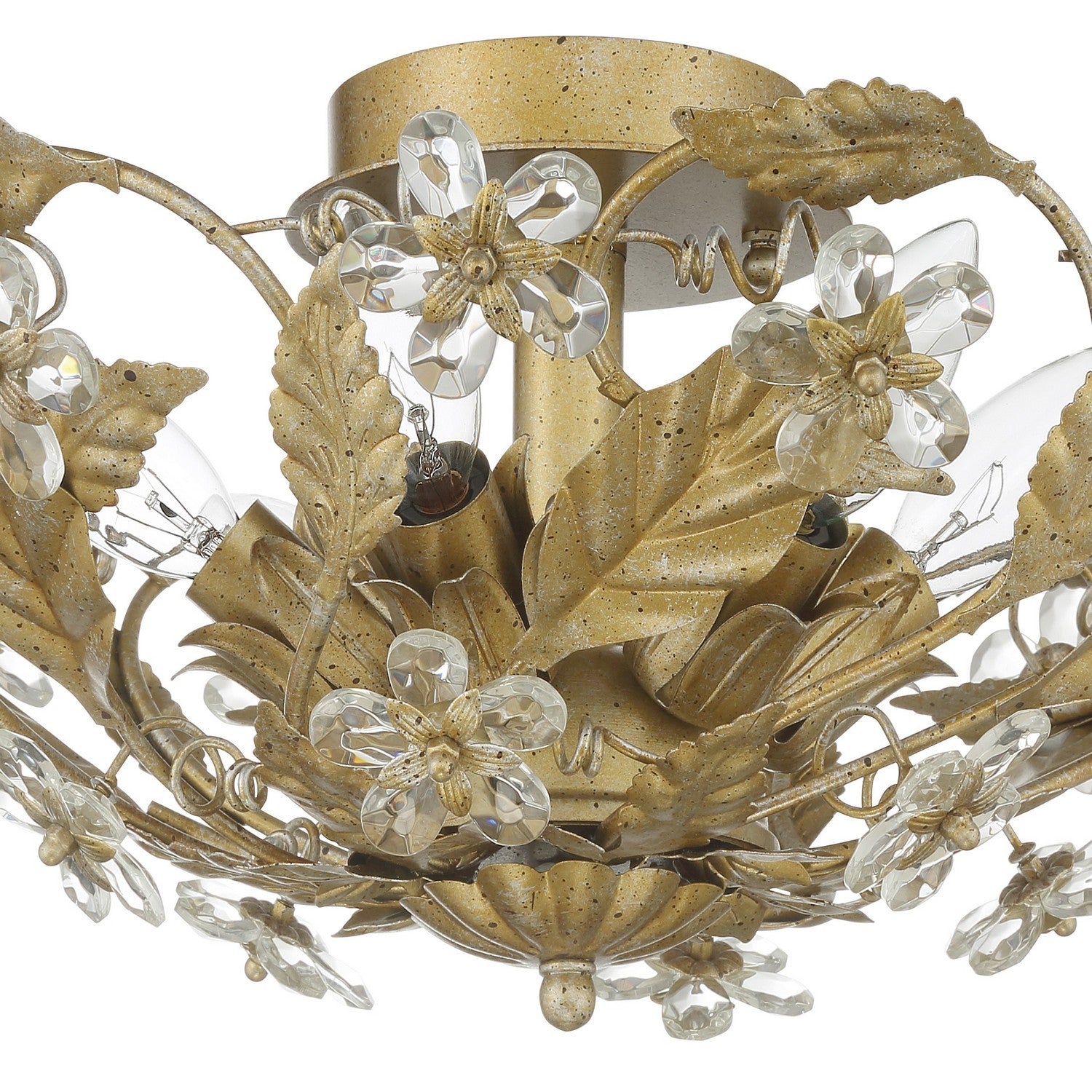 Crystorama - 5316-GL - Six Light Semi Flush Mount - Paris Market - Gold Leaf