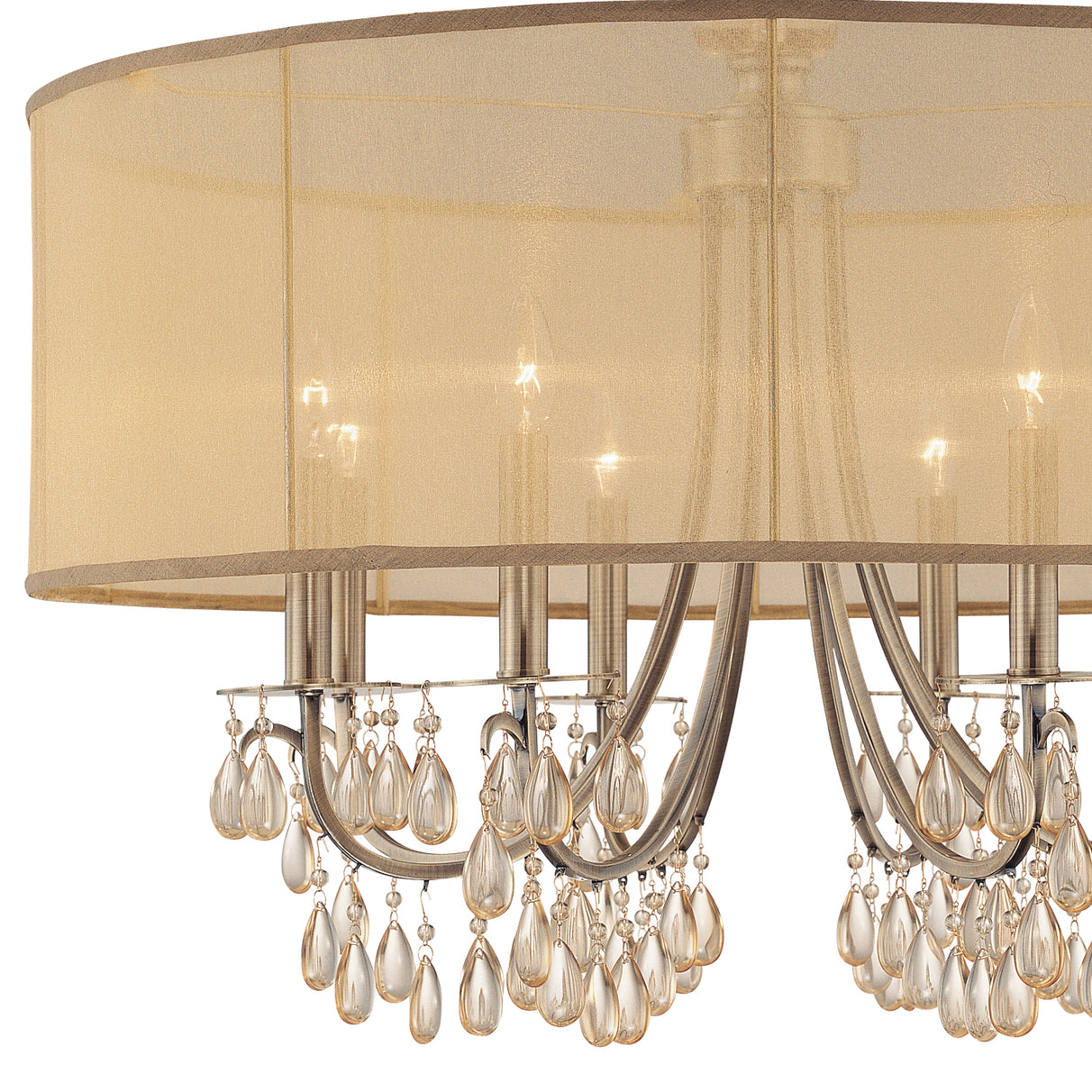 Crystorama - 5628-AB - Eight Light Chandelier - Hampton - Antique Brass