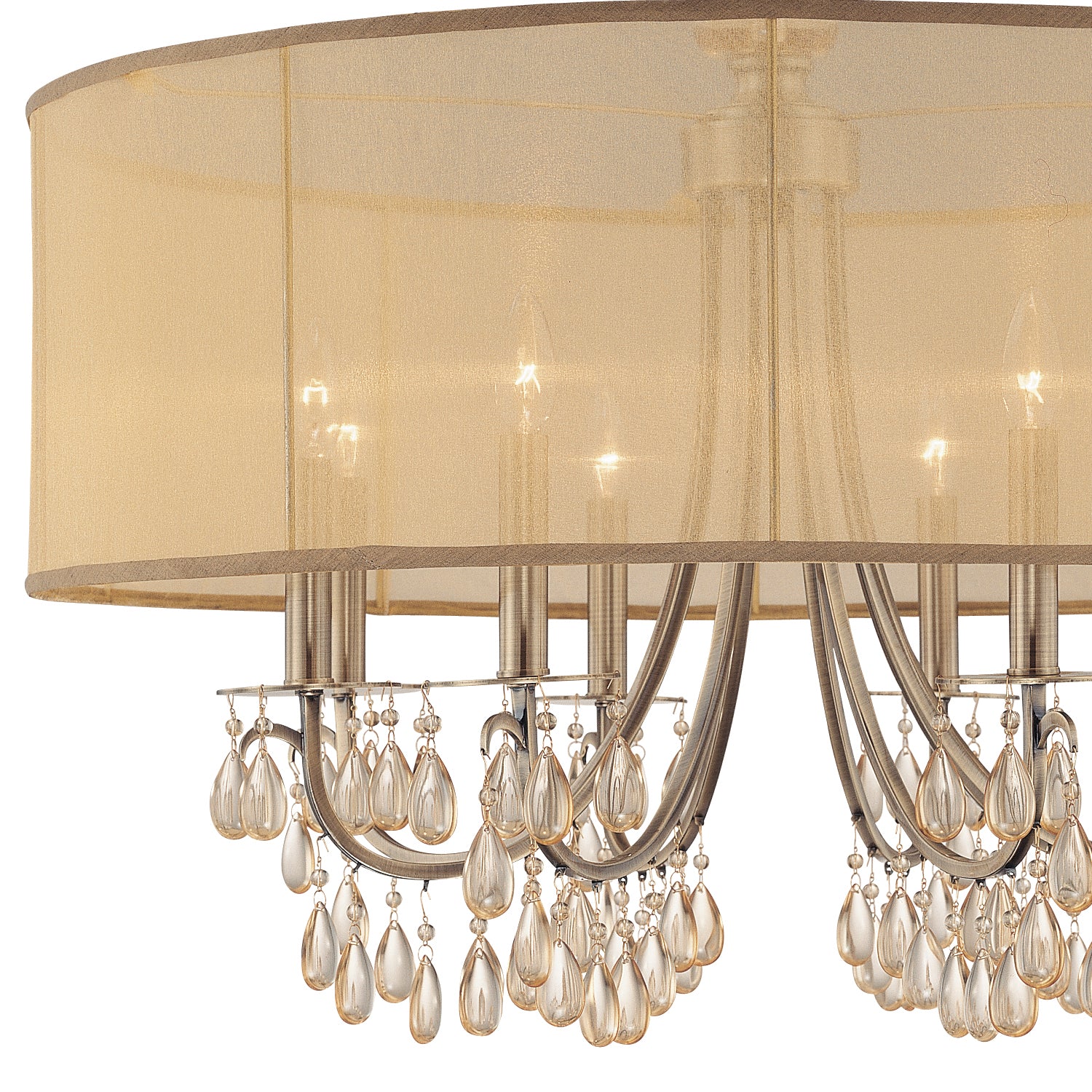 Crystorama - 5628-AB - Eight Light Chandelier - Hampton - Antique Brass