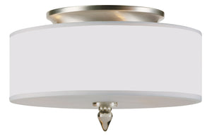 Crystorama - 9503-SN - Three Light Flush Mount - Luxo - Satin Nickel