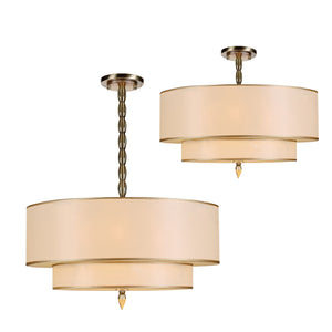 Crystorama - 9507-AB - Five Light Chandelier - Luxo - Antique Brass