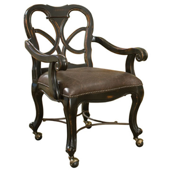 Ambella Home - 20046-700-001 - Chair on Casters - Celeste - Antique Ebony