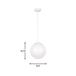 Visual Comfort Studio - 6020-15 - One Light Pendant - Leo - Hanging Globe - White