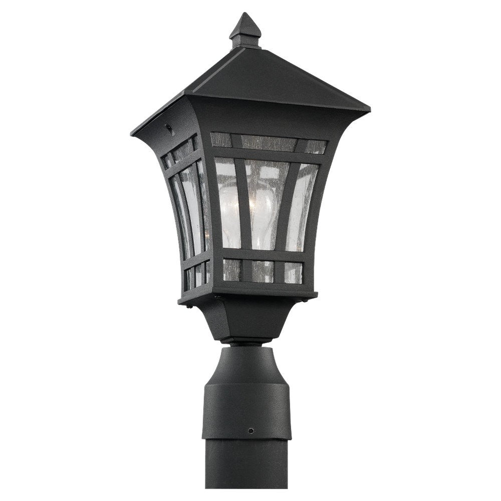 Generation Lighting. - 82131-12 - One Light Outdoor Post Lantern - Herrington - Black