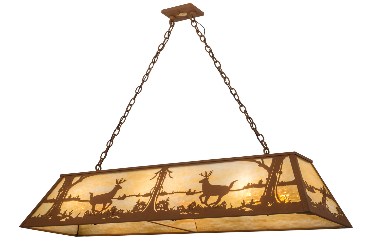 Meyda Tiffany - 78016 - 11 Light Pendant - Deer At Lake - Earth