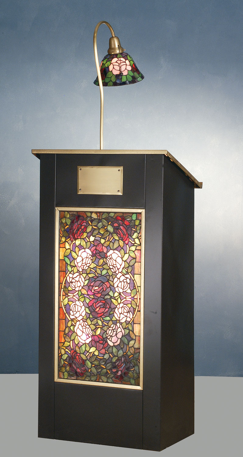 Meyda Tiffany - 79815 - Lighted Podium - Rosebush - Timeless Bronze