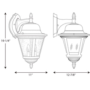 Progress Lighting - P5864-20 - Two Light Wall Lantern - Westport - Antique Bronze