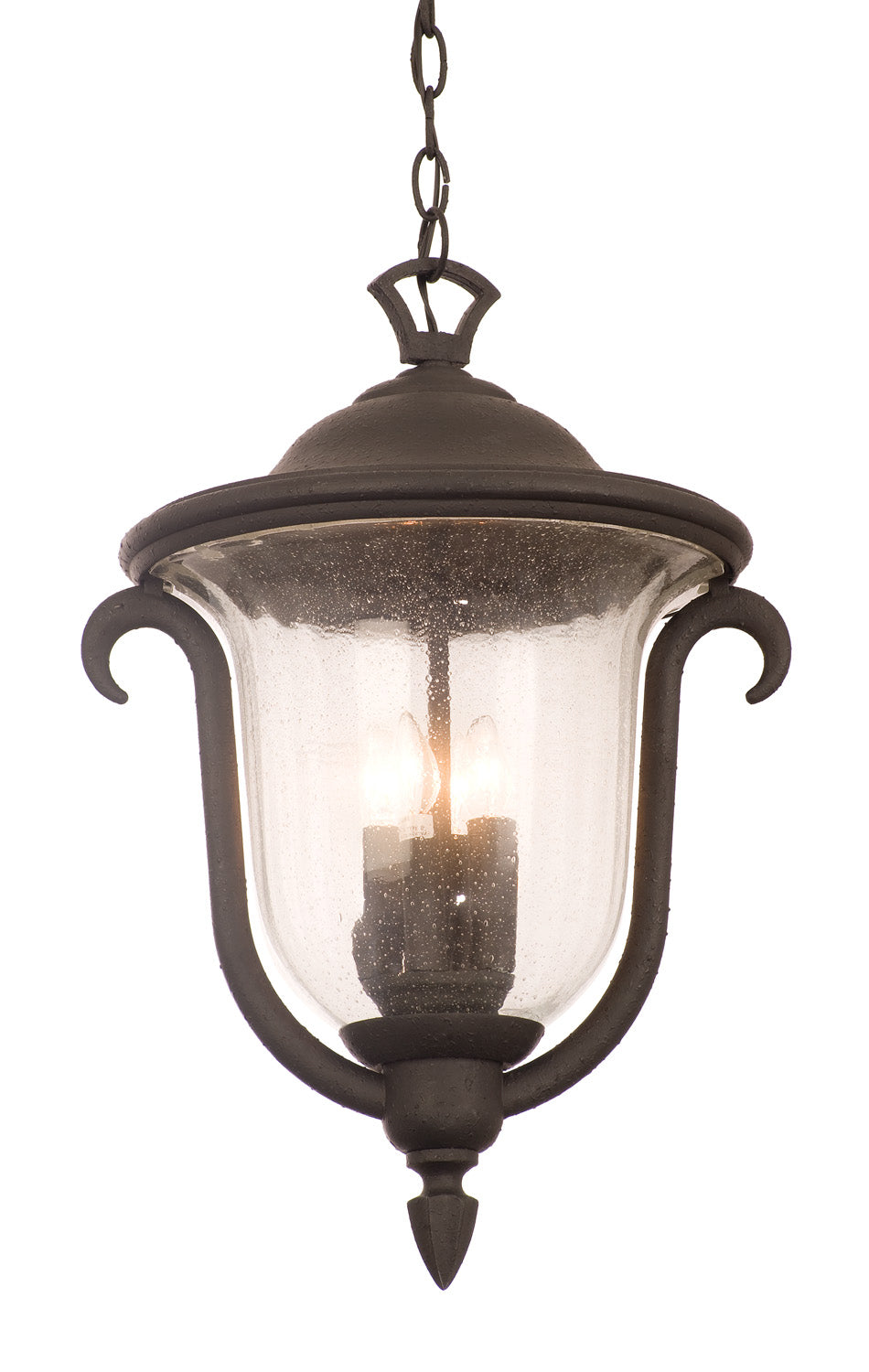 Kalco - 9007MB - Three Light Outdoor Hanging Lantern - Santa Barbara - Textured Matte Black