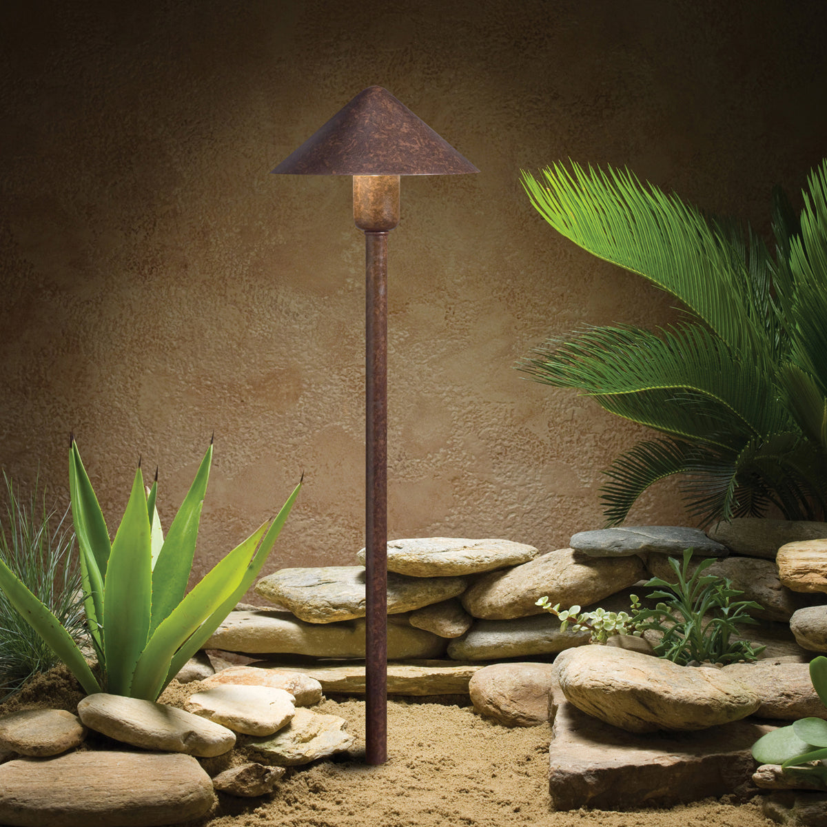 Kichler - 15439TZT - One Light Path & Spread - Textured Tannery Bronze