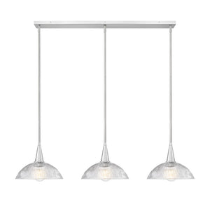 Z-Lite - 3051P12-3L-BN - Three Light Linear Chandelier - Lunelle - Brushed Nickel