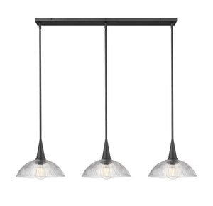 Z-Lite - 3051P12-3L-MB - Three Light Linear Chandelier - Lunelle - Matte Black