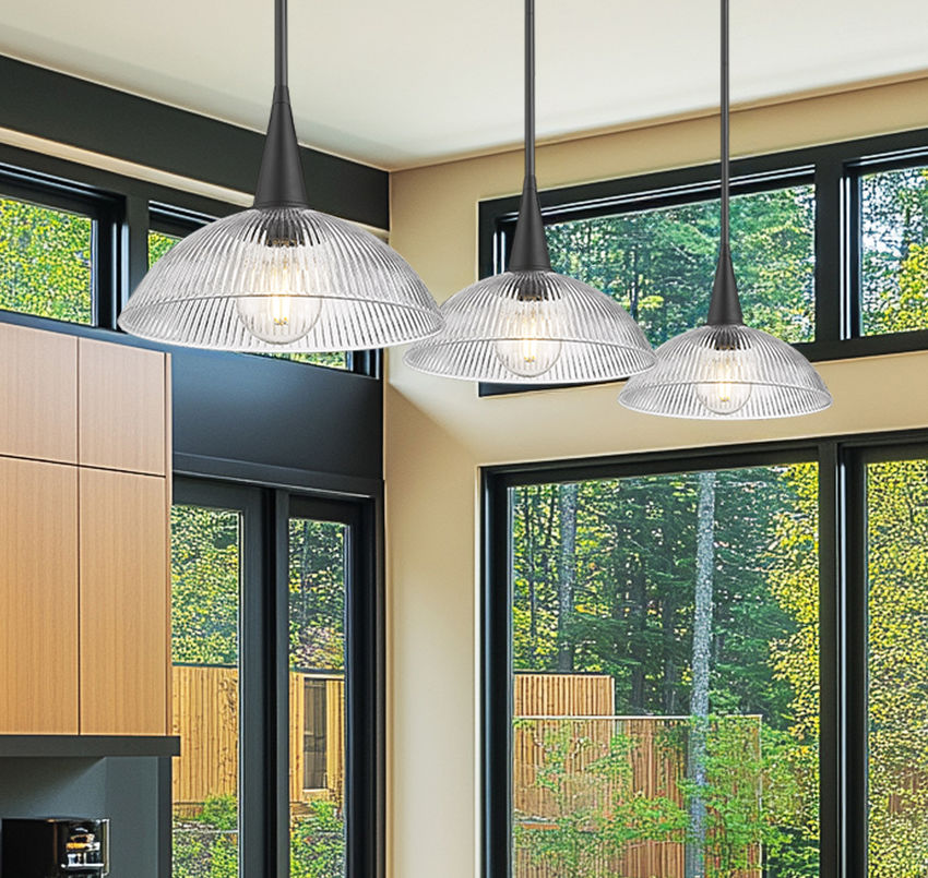 Z-Lite - 3051P12-3L-MB - Three Light Linear Chandelier - Lunelle - Matte Black