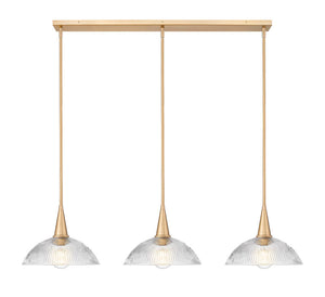 Z-Lite - 3051P12-3L-MGLD - Three Light Linear Chandelier - Lunelle - Modern Gold