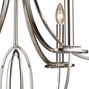 ELK Home - 10121/6 - Six Light Chandelier - Dione - Polished Nickel