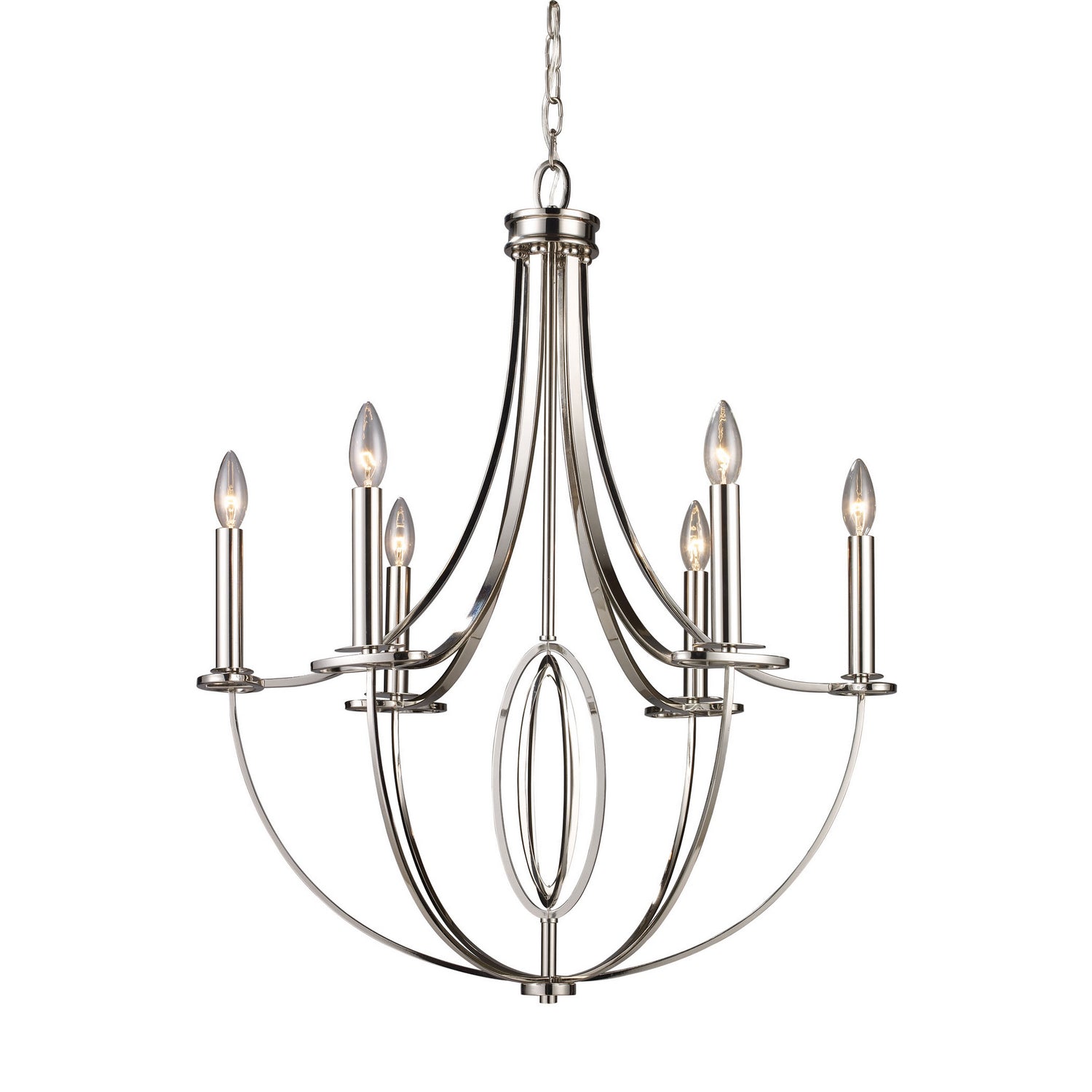 ELK Home - 10121/6 - Six Light Chandelier - Dione - Polished Nickel