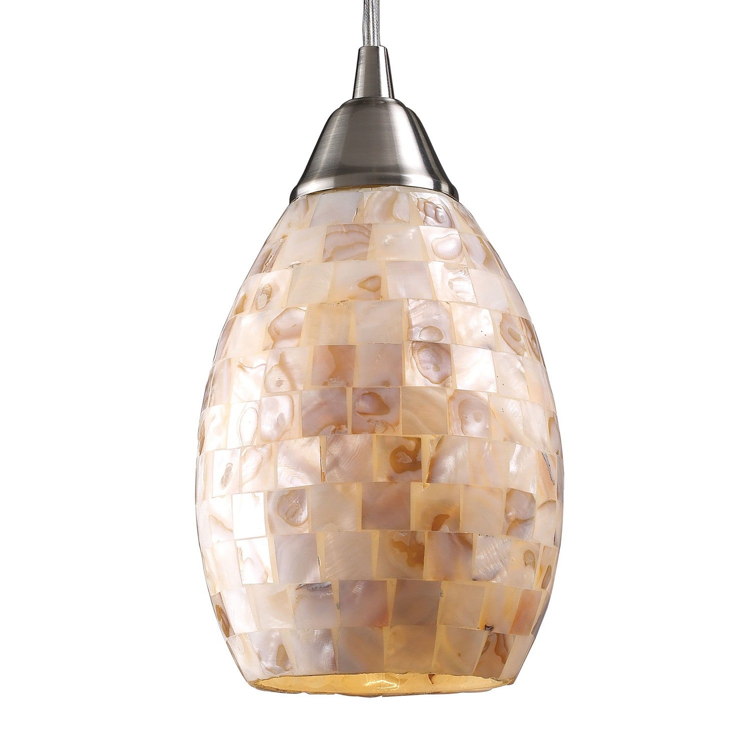 ELK Home - 10141/1 - One Light Mini Pendant - Capri - Satin Nickel