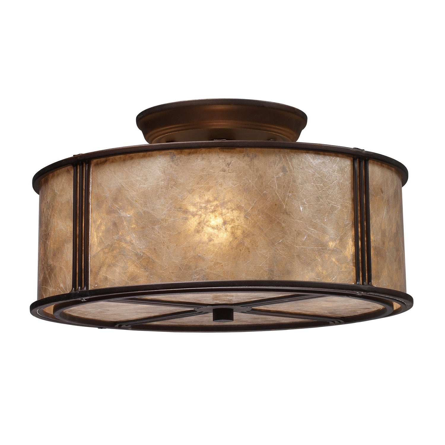 ELK Home - 15031/3 - Three Light Semi Flush Mount - Barringer - Aged Bronze