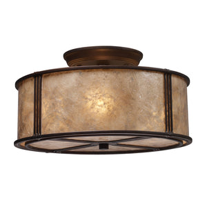 ELK Home - 15031/3 - Three Light Semi Flush Mount - Barringer - Aged Bronze