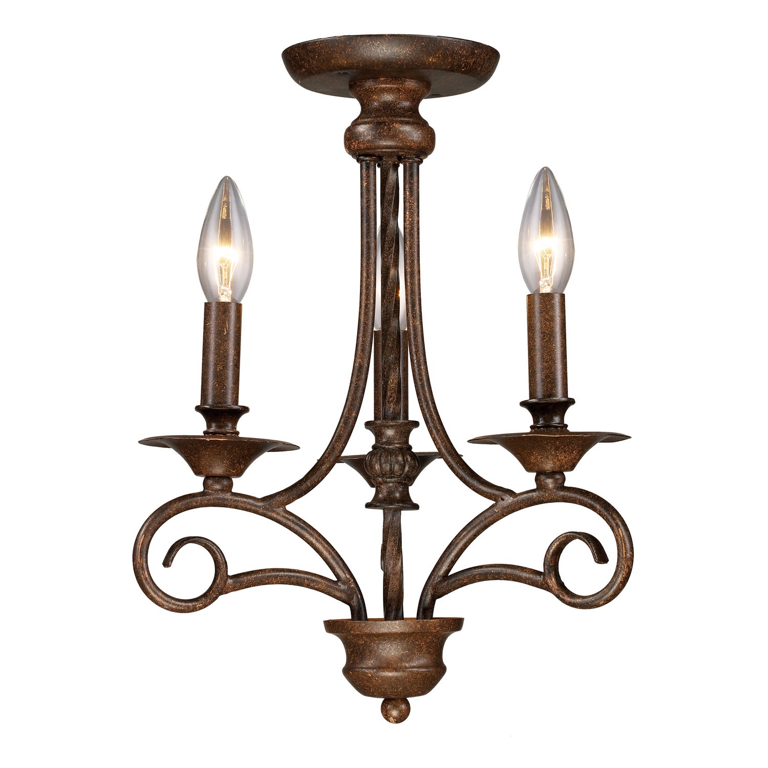 ELK Home - 15041/3 - Three Light Chandelier - Gloucester - Weathered Bronze