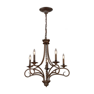 ELK Home - 15042/5 - Five Light Chandelier - Gloucester - Weathered Bronze