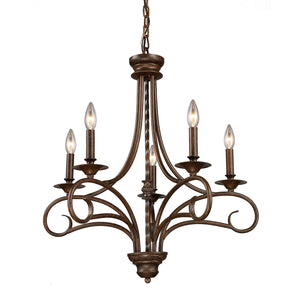 ELK Home - 15042/5 - Five Light Chandelier - Gloucester - Weathered Bronze