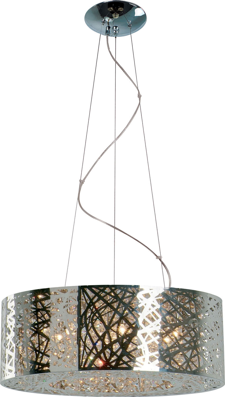 ET2 - E21308-10PC - Nine Light Pendant - Inca - Polished Chrome