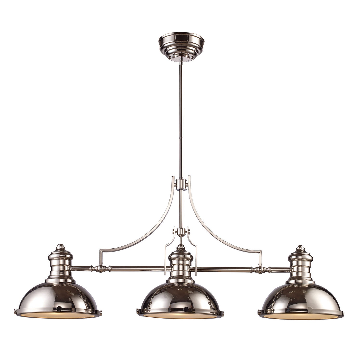 ELK Home - 66115-3 - Three Light Linear Chandelier - Chadwick - Polished Nickel