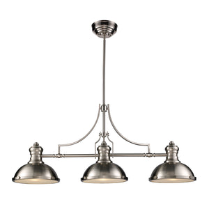 ELK Home - 66125-3 - Three Light Linear Chandelier - Chadwick - Satin Nickel