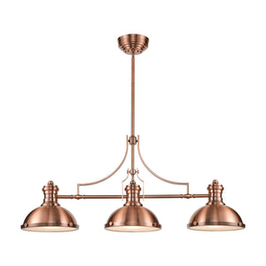 ELK Home - 66145-3 - Three Light Linear Chandelier - Chadwick - Antique Copper