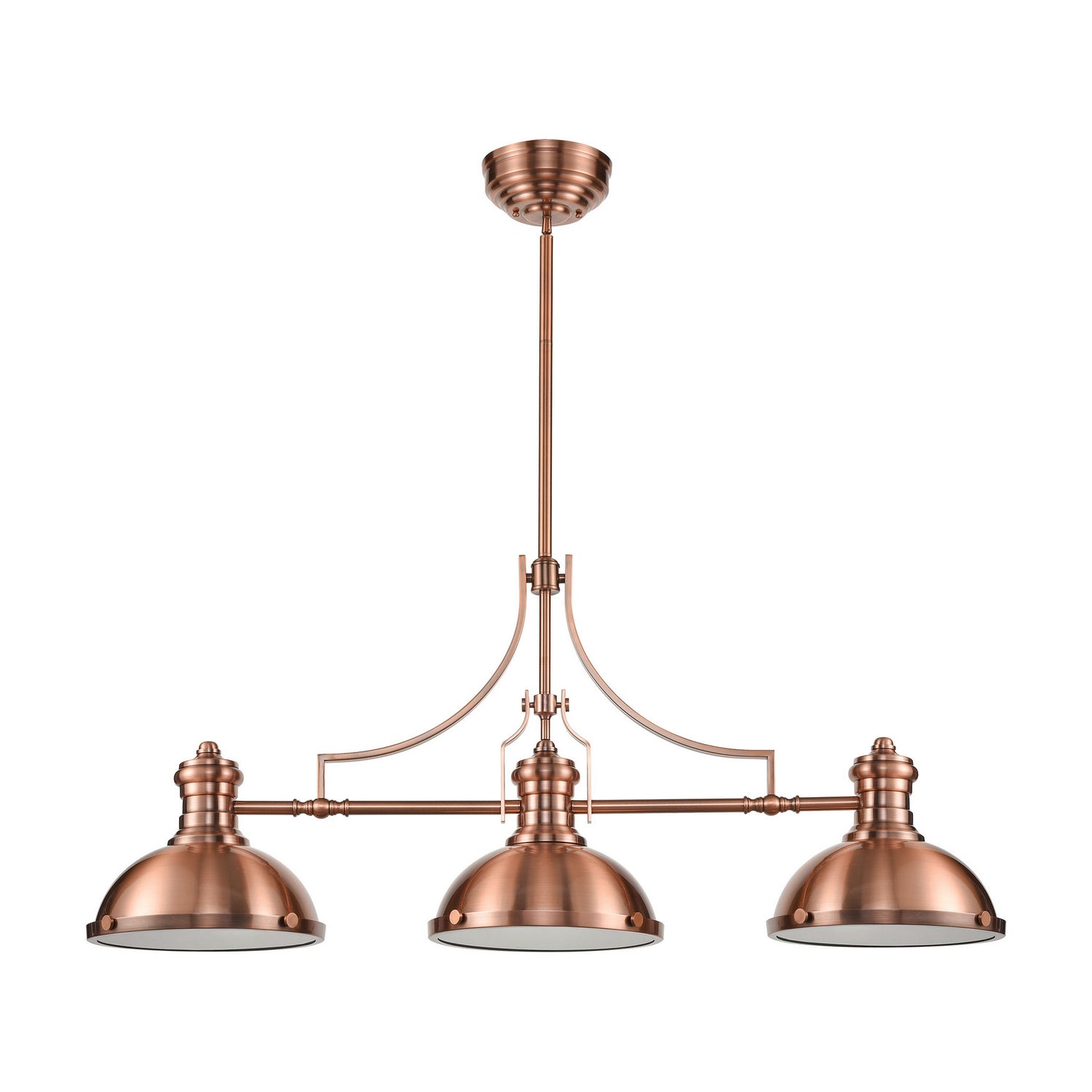 ELK Home - 66145-3 - Three Light Linear Chandelier - Chadwick - Antique Copper