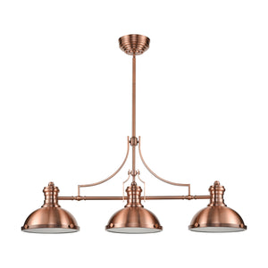 ELK Home - 66145-3 - Three Light Linear Chandelier - Chadwick - Antique Copper