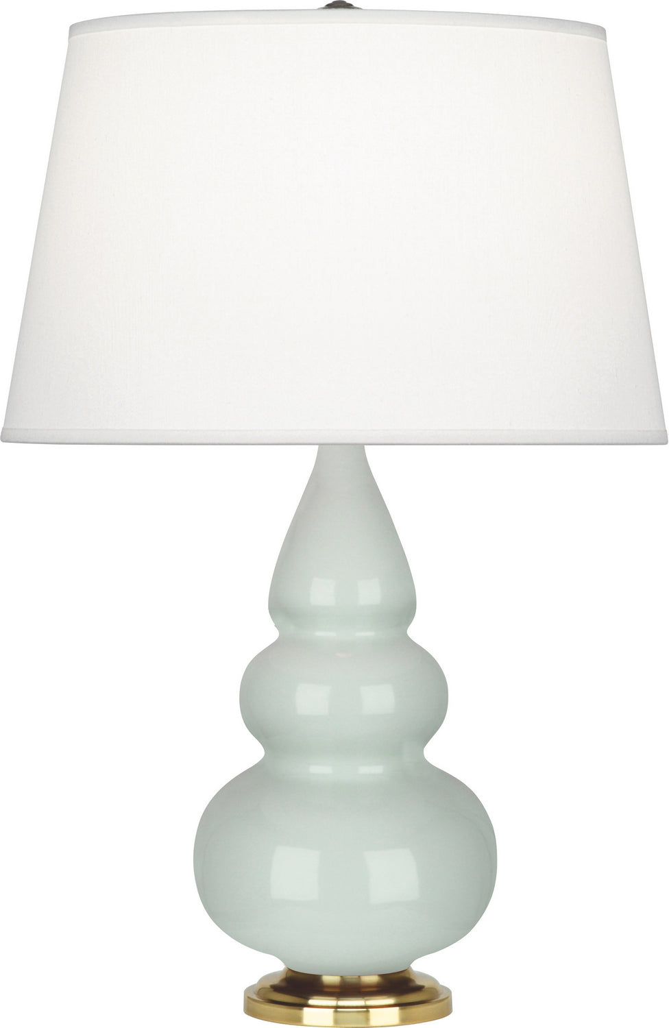 Robert Abbey - 256X - One Light Accent Lamp - Small Triple Gourd - Celadon Glazed Ceramic w/Antique Natural Brass