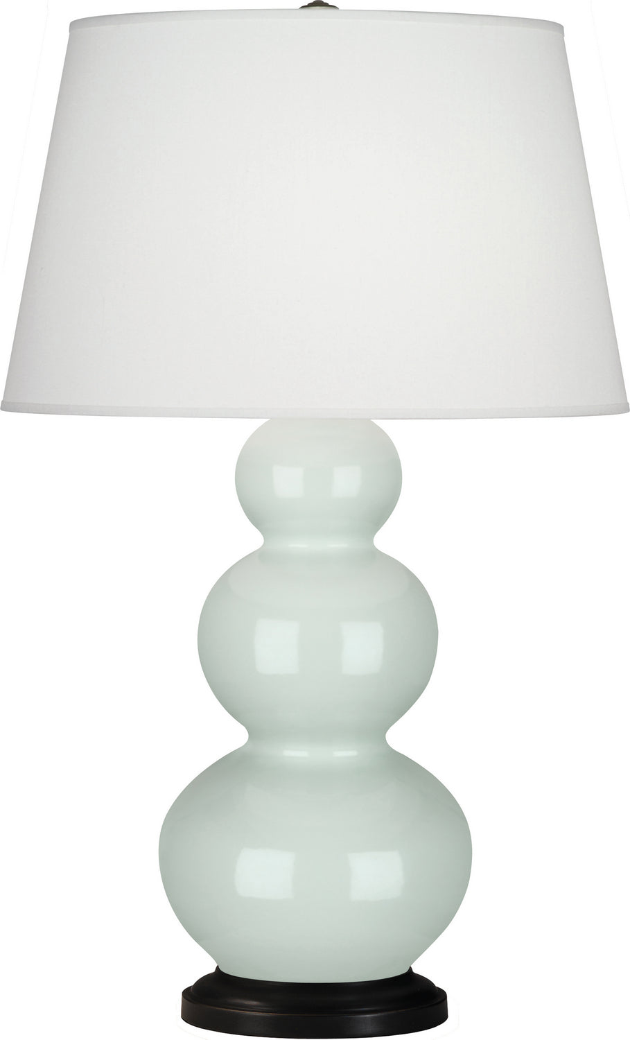 Robert Abbey - 370X - One Light Table Lamp - Triple Gourd - Celadon Glazed Ceramic w/Deep Patina Bronze