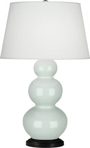 Robert Abbey - 370X - One Light Table Lamp - Triple Gourd - Celadon Glazed Ceramic w/Deep Patina Bronze