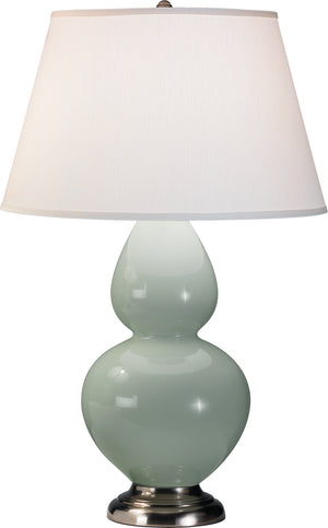 Robert Abbey - 1791X - One Light Table Lamp - Double Gourd - Celadon Glazed Ceramic w/Antique Silver