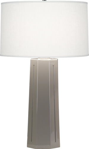 Robert Abbey - 972 - One Light Table Lamp - Mason - Smoky Taupe Glazed Ceramic