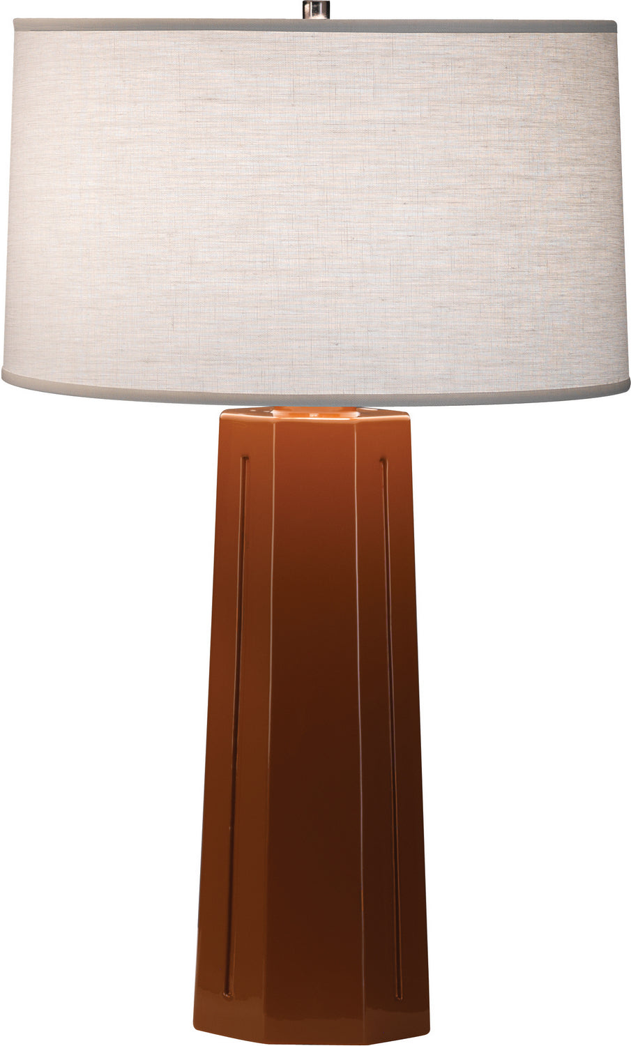 Robert Abbey - 974 - One Light Table Lamp - Mason - Cinnamon Glazed Ceramic