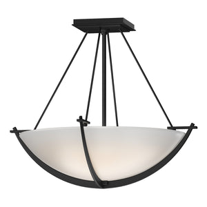 Hubbardton Forge - 124555-SKT-10-GG0020 - Three Light Semi-Flush Mount - Compass - Black