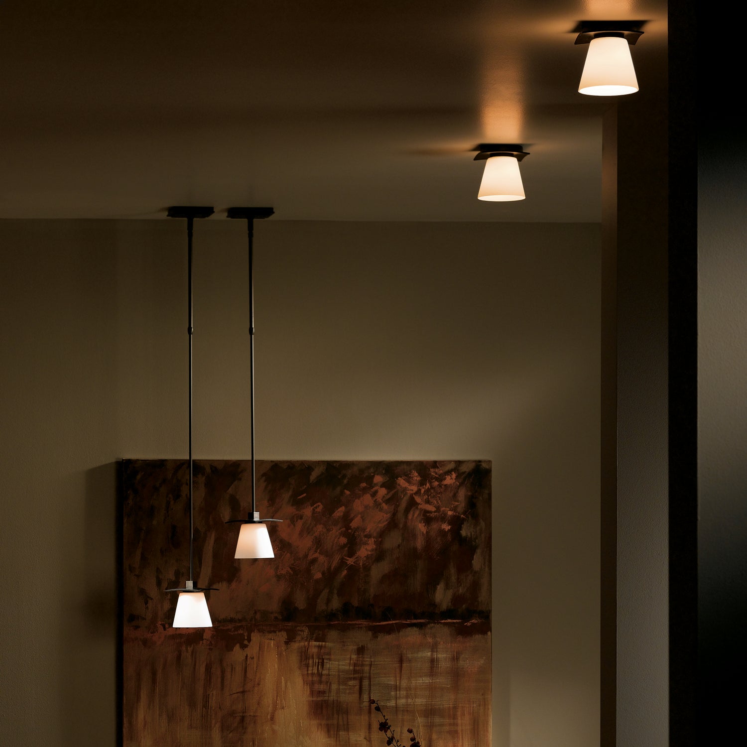 Hubbardton Forge - 126601-SKT-07-GG0242 - Wren Flush Mount - Wren - Dark Smoke