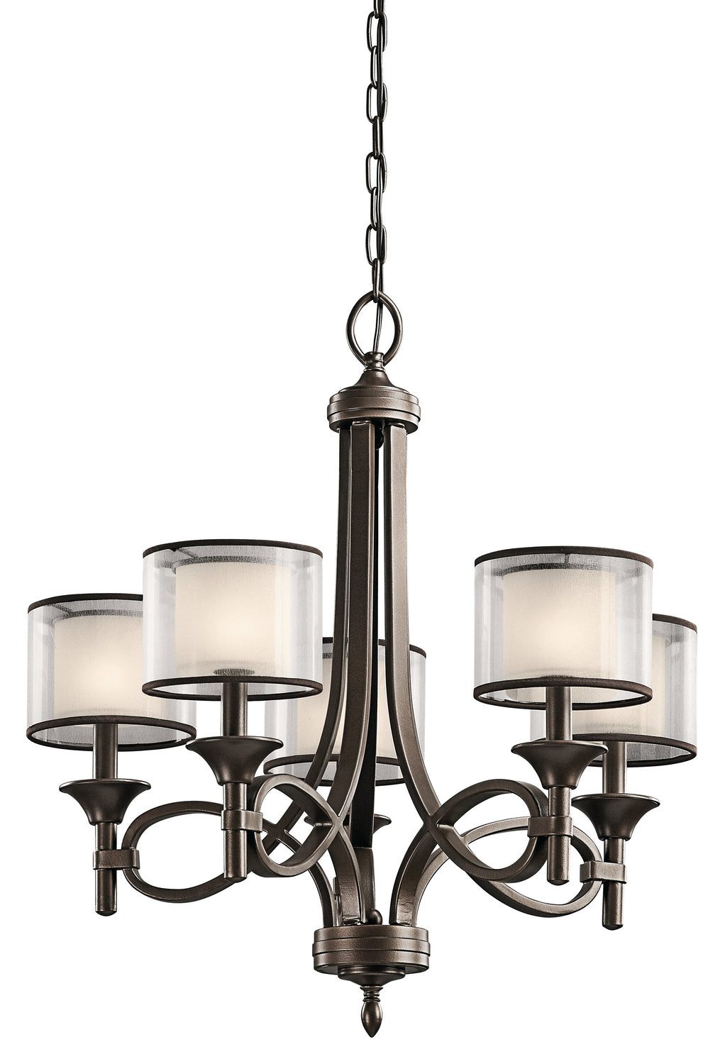 Kichler - 42381MIZ - Five Light Chandelier - Lacey - Mission Bronze