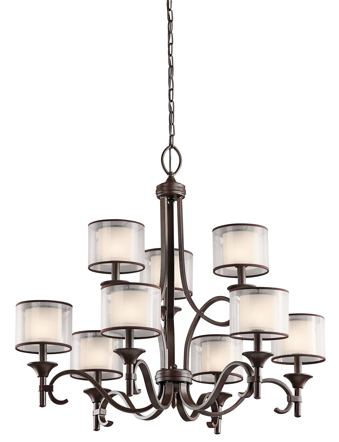 Kichler - 42382MIZ - Nine Light Chandelier - Lacey - Mission Bronze