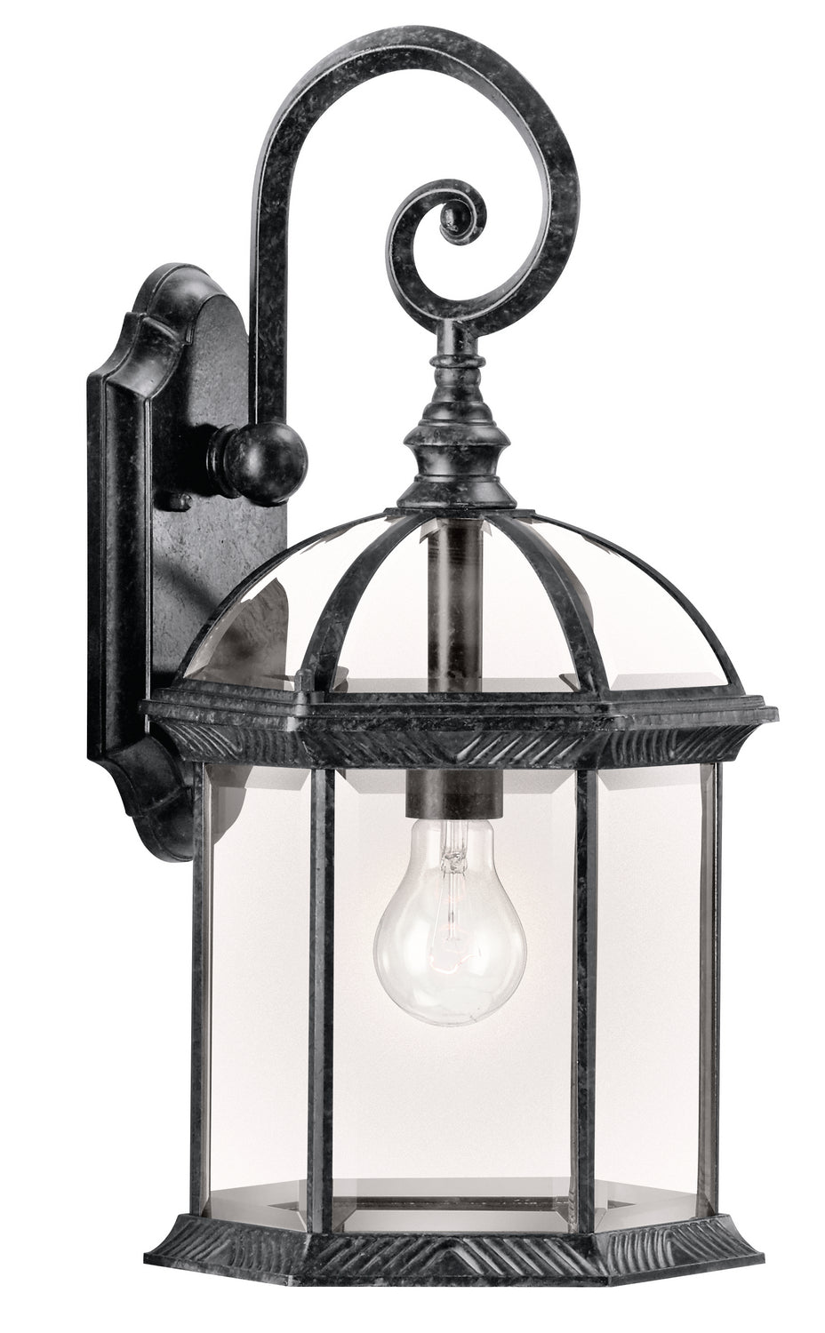 Kichler - 49186BK - One Light Outdoor Wall Mount - Barrie - Black