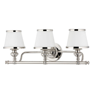 Hudson Valley - 2003-PN - Three Light Bath Bracket - Milton - Polished Nickel