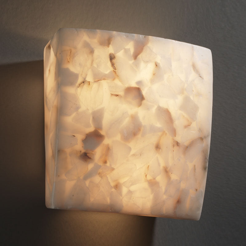 Justice Designs - ALR-5120 - Two Light Wall Sconce - Alabaster Rocks