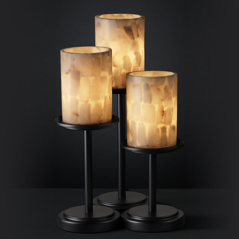 Justice Designs - ALR-8797-10-MBLK - Three Light Table Lamp - Alabaster Rocks - Matte Black