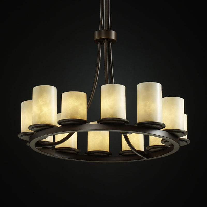 Justice Designs - CLD-8763-10-DBRZ - 12 Light Chandelier - Clouds - Dark Bronze