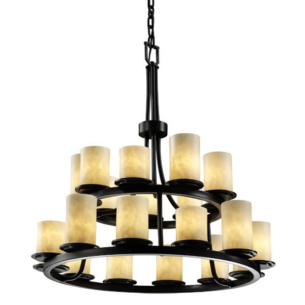 Justice Designs - CLD-8767-10-MBLK - 21 Light Chandelier - Clouds - Matte Black