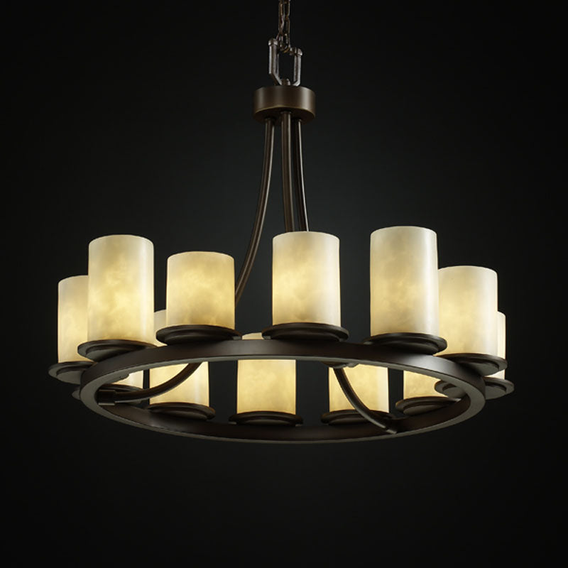 Justice Designs - CLD-8768-10-DBRZ - 12 Light Chandelier - Clouds - Dark Bronze