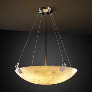 Justice Designs - CLD-9621-35-NCKL - Three Light Pendant - Clouds - Brushed Nickel